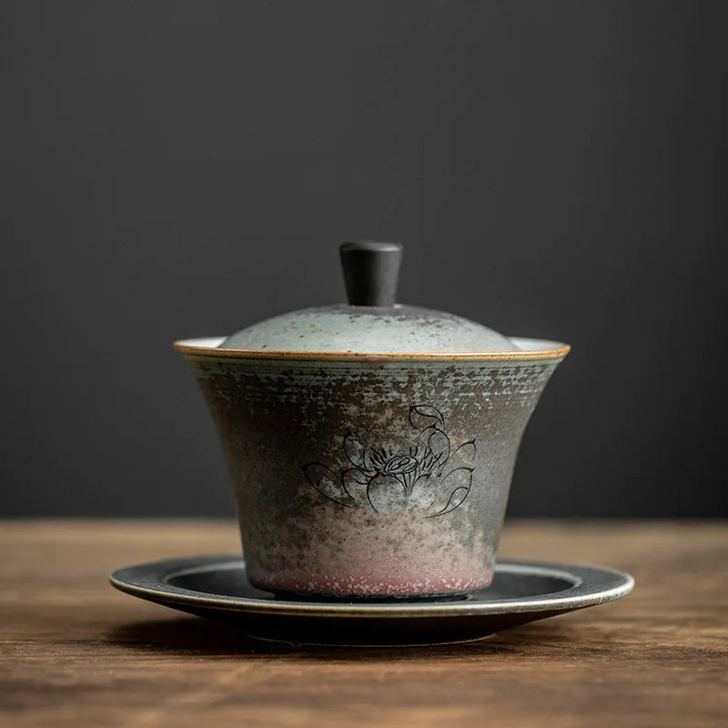 yuntasty ceramic gaiwan tureen chinese tea sets drinkware 130ml