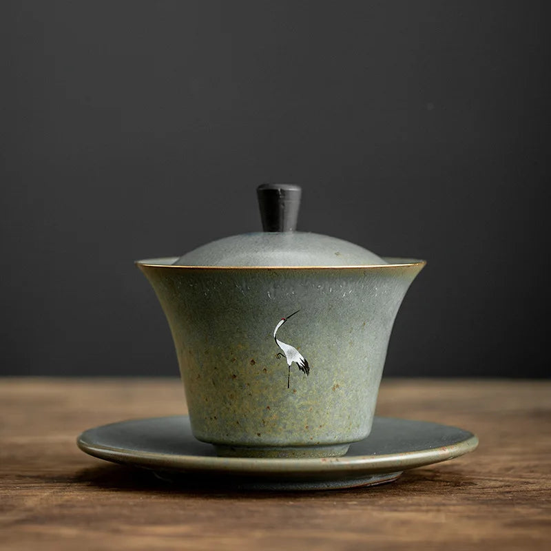 yuntasty ceramic gaiwan tureen chinese tea sets drinkware 130ml