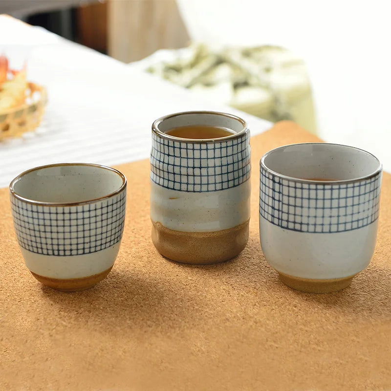 yuntasty ceramic soup cup tea cup handpainted lattice pattern teacup originality Coffee cup wine cups