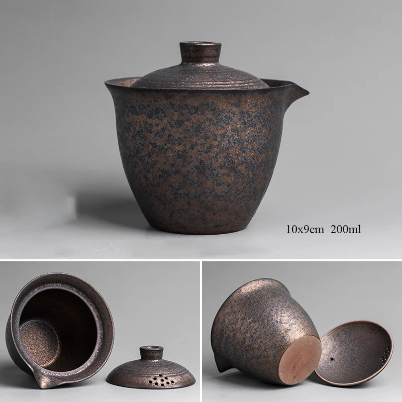 yuntasty chinese ceramic teapot kettle gaiwan teacup chinese kung fu chawan drinkware 200ml