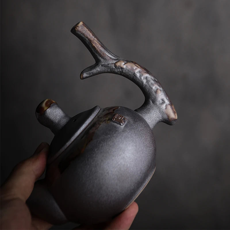 yuntasty japanese ceramic teapots tea kettle stump traditional chinese tea pot drinkware 240ml