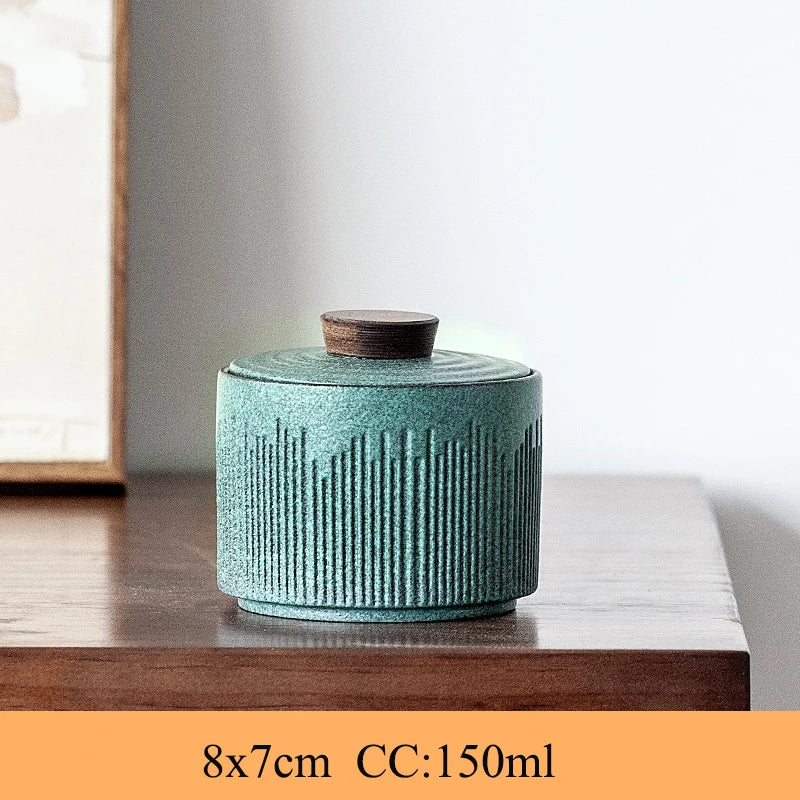 yuntasty small size ceramic tea canisters green tea jars storage tea or food