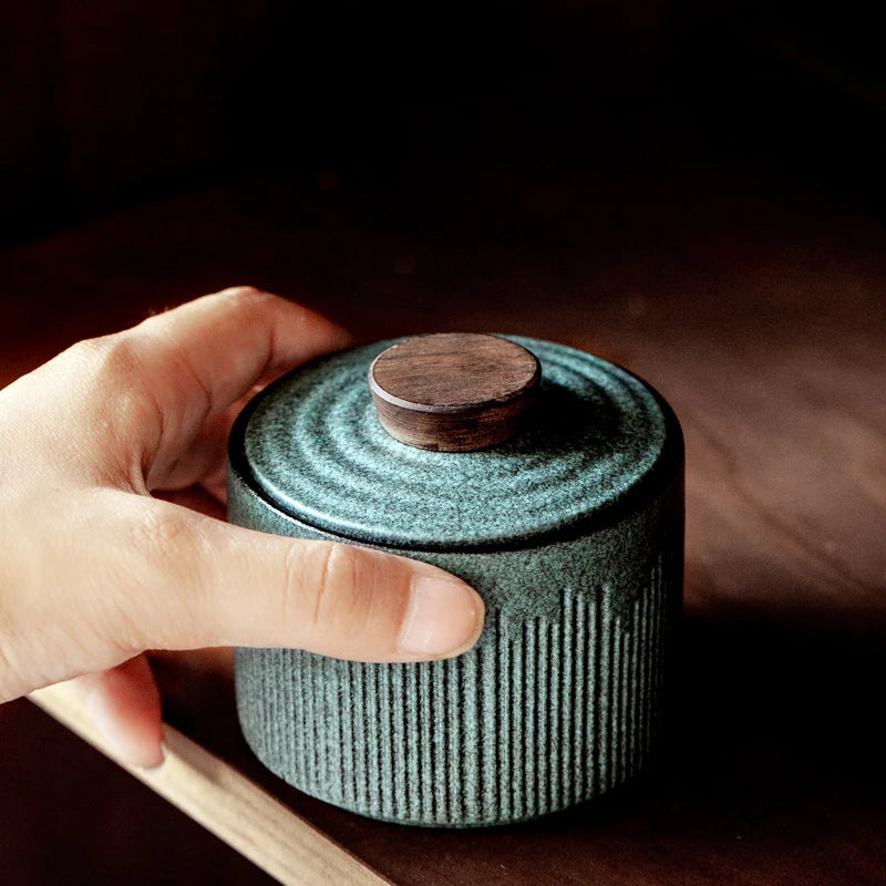 yuntasty small size ceramic tea canisters green tea jars storage tea or food