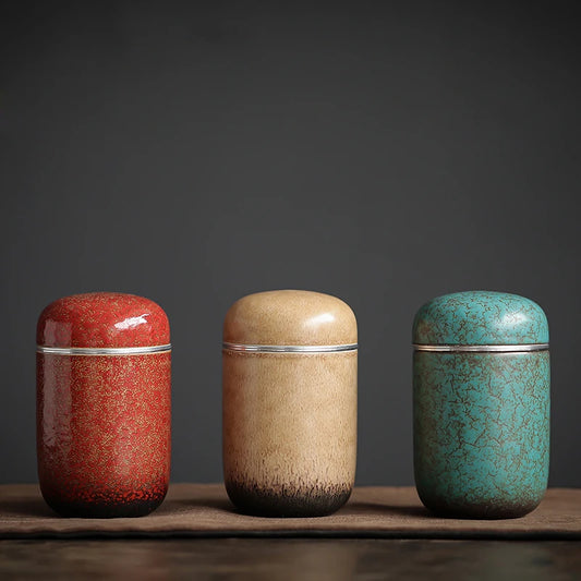 yuntasty small size ceramic tea cans loose tea canister for tea