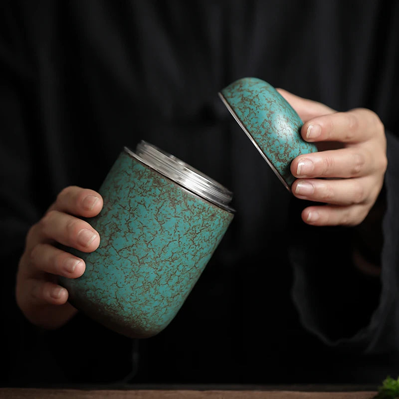 yuntasty small size ceramic tea cans loose tea canister for tea