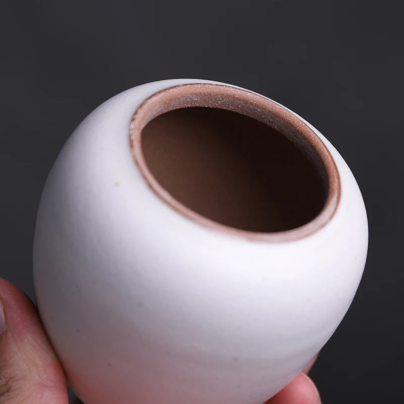 yuntasty white ceramic tea caddy handmade ceramic tea canisters pottery tea jars for loose tea