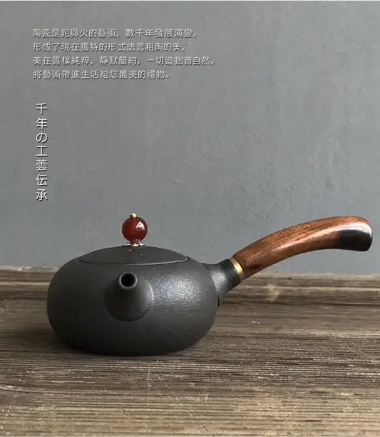 yuntasty black ceramic teapot kettle chinese kung fu tea set