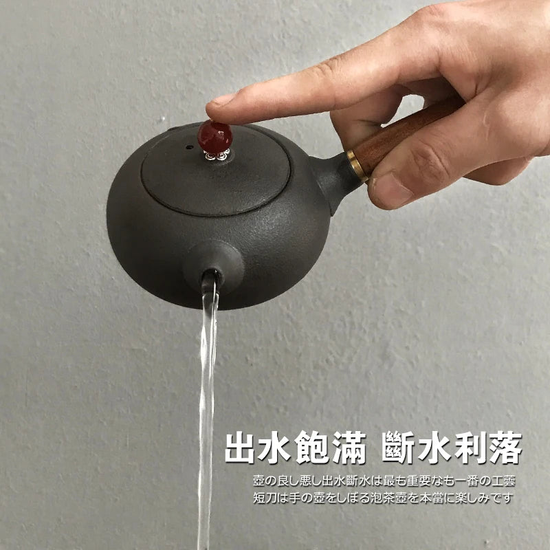 yuntasty black ceramic teapot kettle chinese kung fu tea set