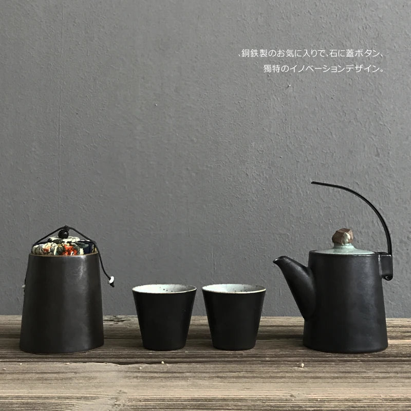 yuntasty black crockery ceramic teapot kettle japanese tea pot ceramic tea sets