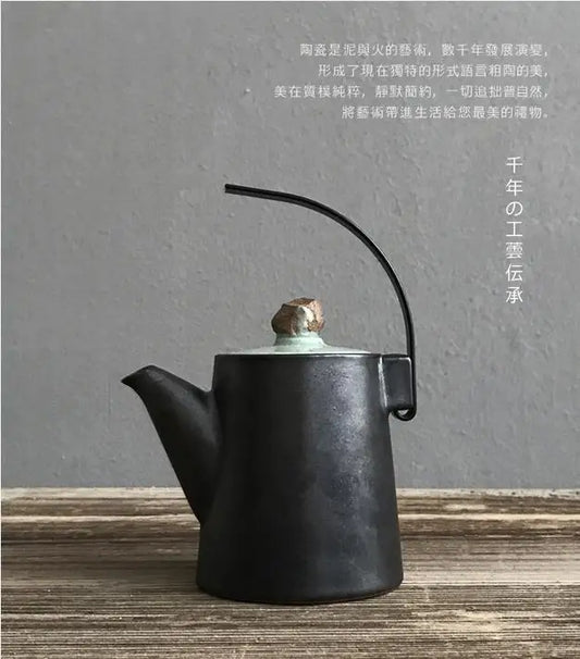 yuntasty black crockery ceramic teapot kettle japanese tea pot ceramic tea sets