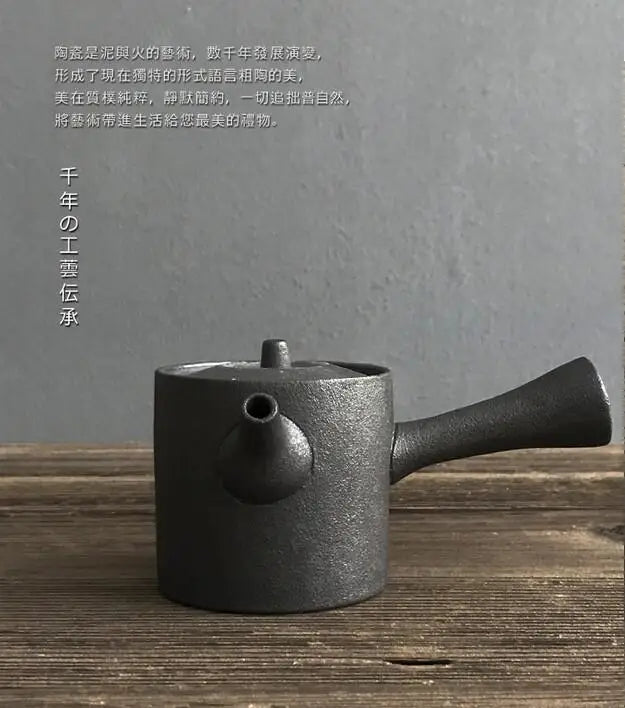 yuntasty black crockery ceramic teapot kettle tea pot japanese tea set drinkware