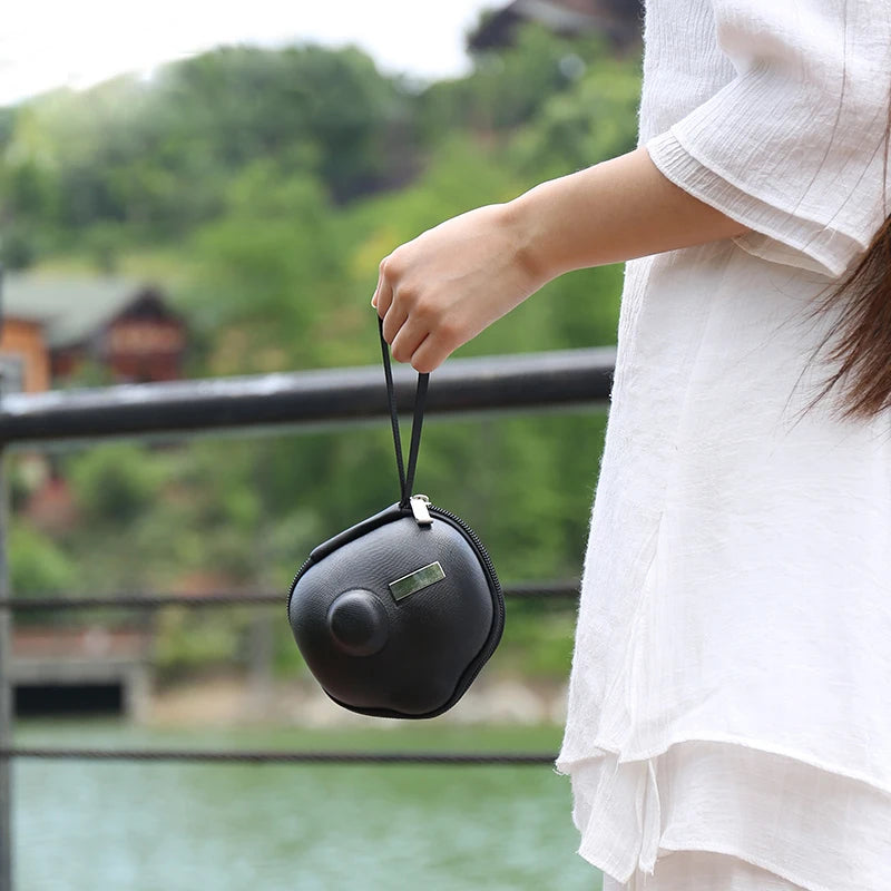 yuntasty black crockery ceramic teapot teacups a tea sets portable travel tea sets with travel bag
