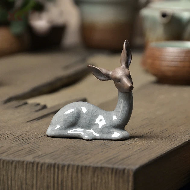 yuntasty ceramic tea pets deer tea accessories kung fu tea set decoration