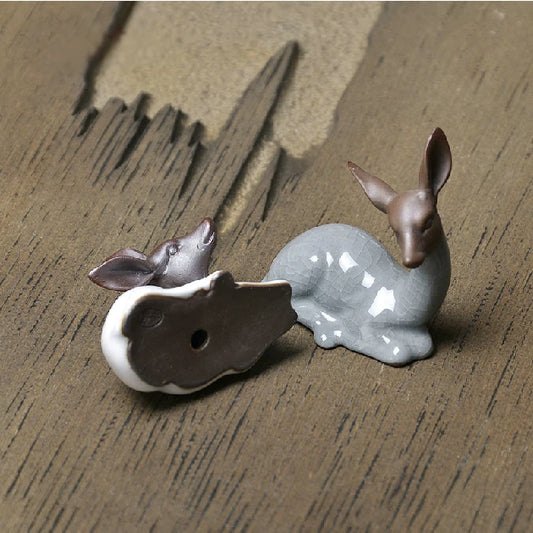 yuntasty ceramic tea pets deer tea accessories kung fu tea set decoration