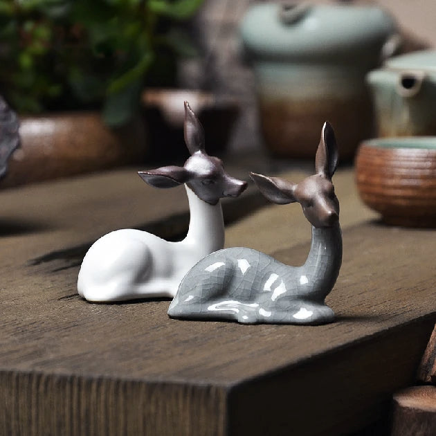 yuntasty ceramic tea pets deer tea accessories kung fu tea set decoration
