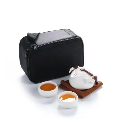 yuntasty ceramic teapot kettle gaiwan tea cup for puer chinese tea pot portable tea set with travel bag