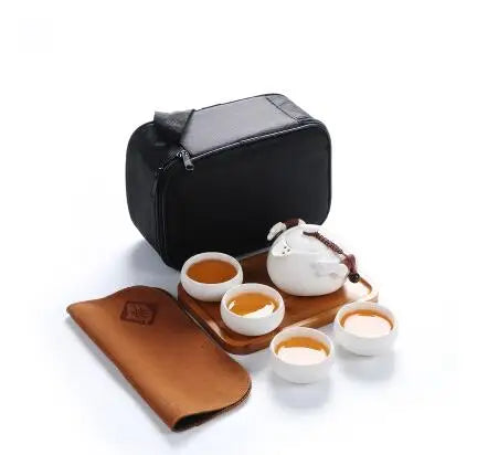 yuntasty ceramic teapot kettle gaiwan tea cup for puer chinese tea pot portable tea set with travel bag
