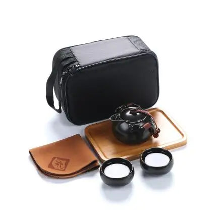 yuntasty ceramic teapot kettle gaiwan tea cup for puer chinese tea pot portable tea set with travel bag