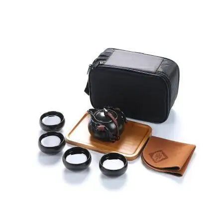 yuntasty ceramic teapot kettle gaiwan tea cup for puer chinese tea pot portable tea set with travel bag