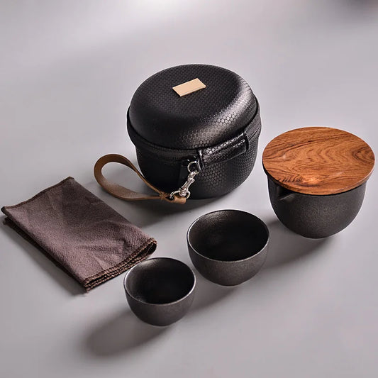 yuntasty ceramic teapots gaiwan teacups chinese teaware portable travel tea sets with travel bag