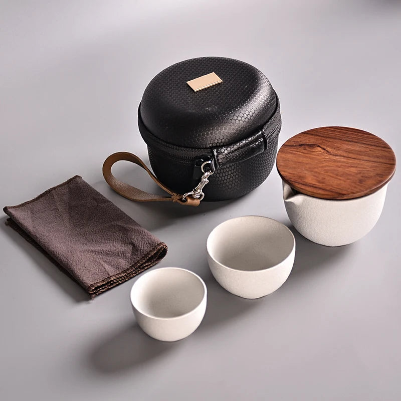yuntasty ceramic teapots gaiwan teacups chinese teaware portable travel tea sets with travel bag