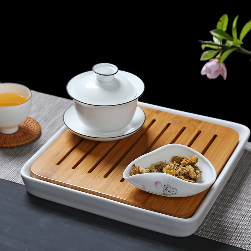 yuntasty coffee and tea tools ceramic tea scoops ceramic accessories chinese kung fu tea set