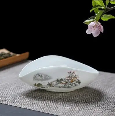 yuntasty coffee and tea tools ceramic tea scoops ceramic accessories chinese kung fu tea set