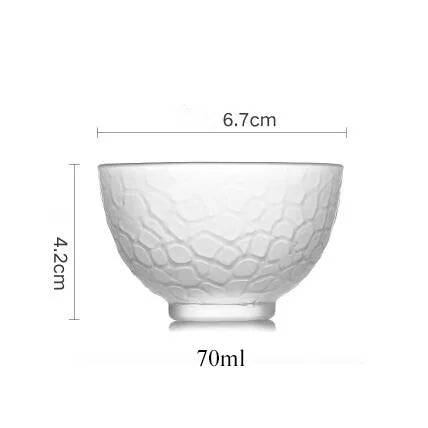 yuntasty glass cup japanese heat-resistant glass tea cup handmade teacups glass cup of tea accessories