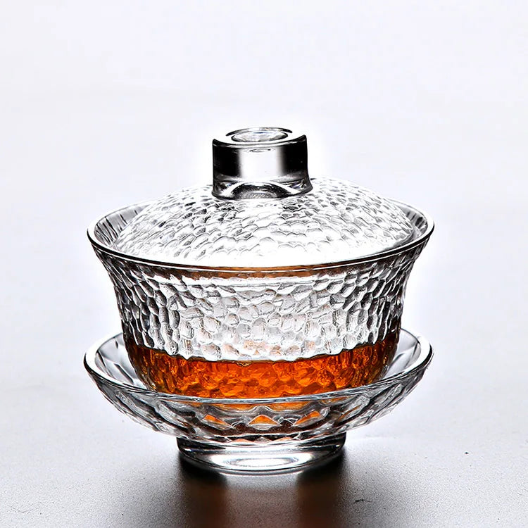 yuntasty heat-resistant glass gaiwan teapot for puer gaiwan cup of tea