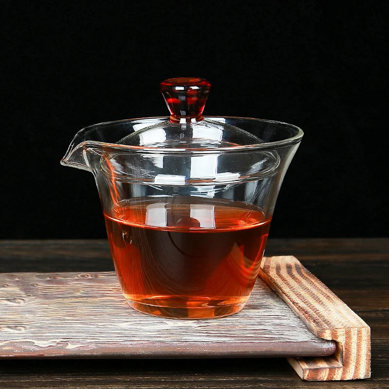 yuntasty heat-resistant glass gaiwan teapot for puer gaiwan tea cup of tea