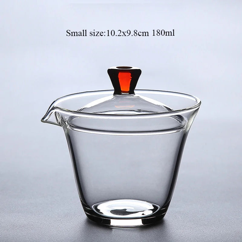 yuntasty heat-resistant glass gaiwan teapot for puer gaiwan tea cup of tea