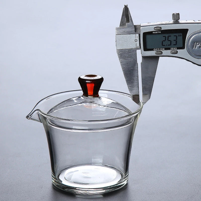 yuntasty heat-resistant glass gaiwan teapot for puer gaiwan tea cup of tea