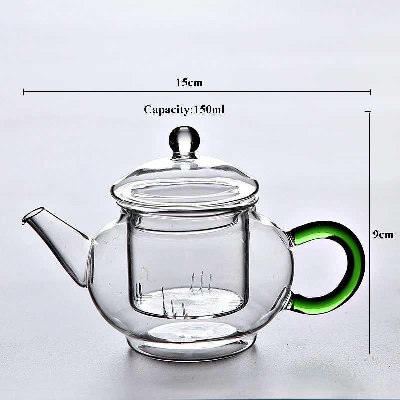 yuntasty heat-resistant glass teapot kettle for green tea pot glass tea set