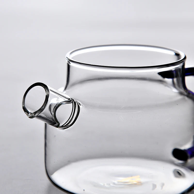 yuntasty heat-resistant glass teapot with infuser kettle for flower tea pot glass tea set