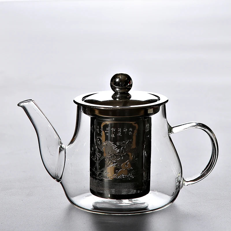 yuntasty heat-resistant glass teapot with infuser tea pot glass tea set