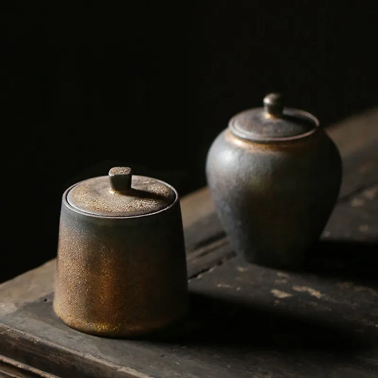 yuntasty japanese ceramic tea caddies vintage porcelain tea canister for tea