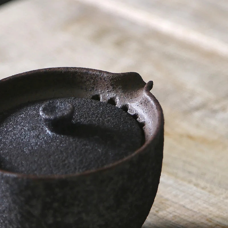 yuntasty rust-glazed ceramic teapot kettle teacup japanese tea set drinkware