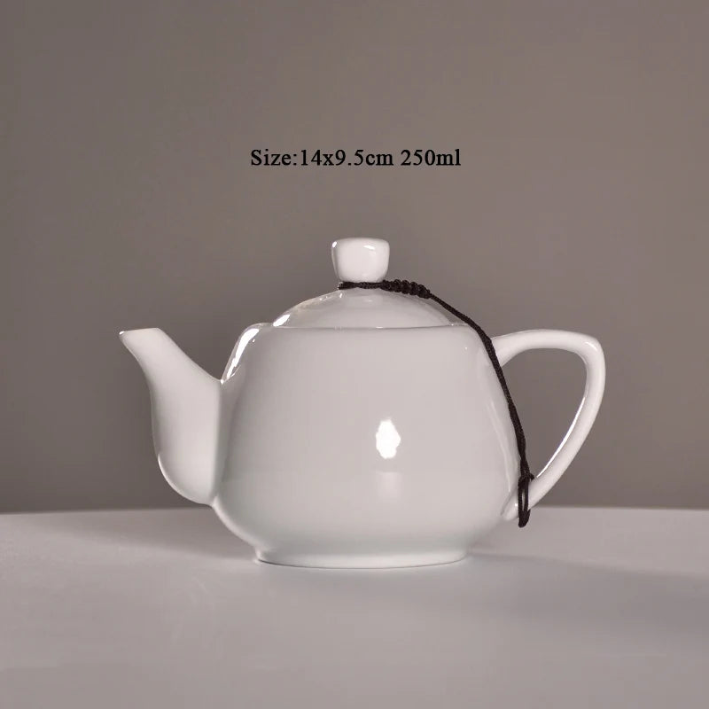 yuntasty white chinese ceramic teapot tea pot ceramic kung fu tea sets 250ml