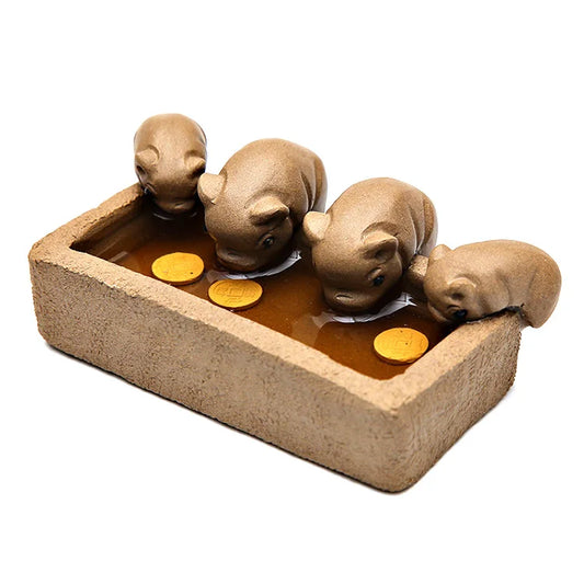 yuntasty yixing purple clay tea pets pig zisha tea accessories tea sets decorations
