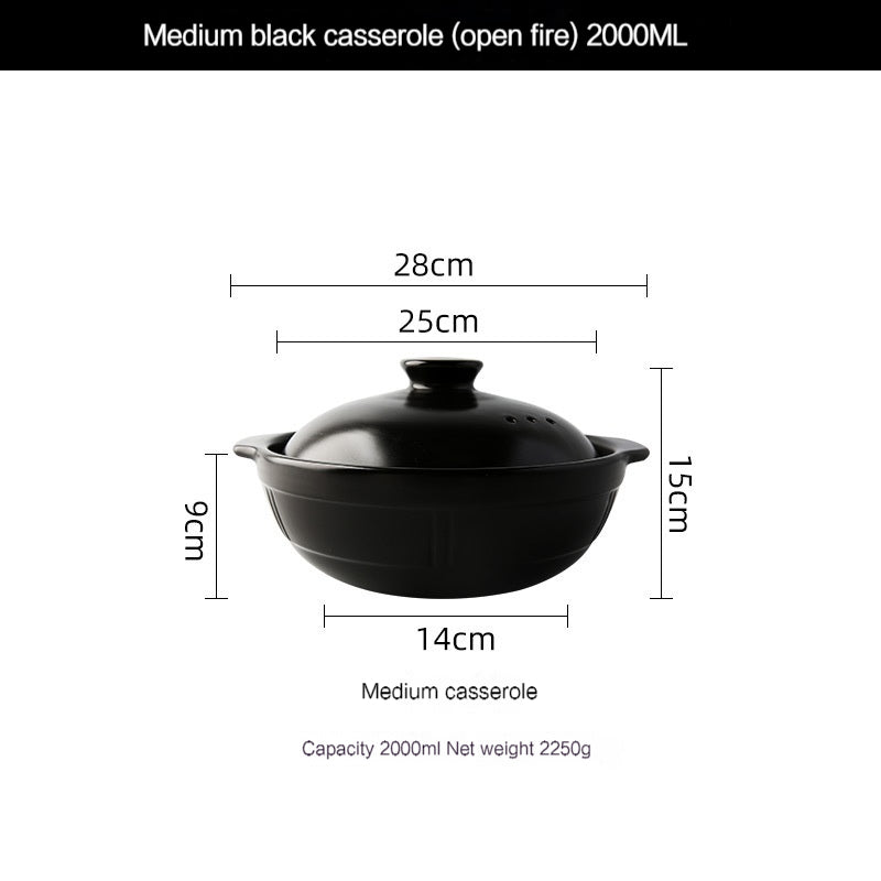 High Temperature Resistant Rice Stone Pot for Household Gas Stove, Bibimbap Pot, Soup Chinese Casseroles