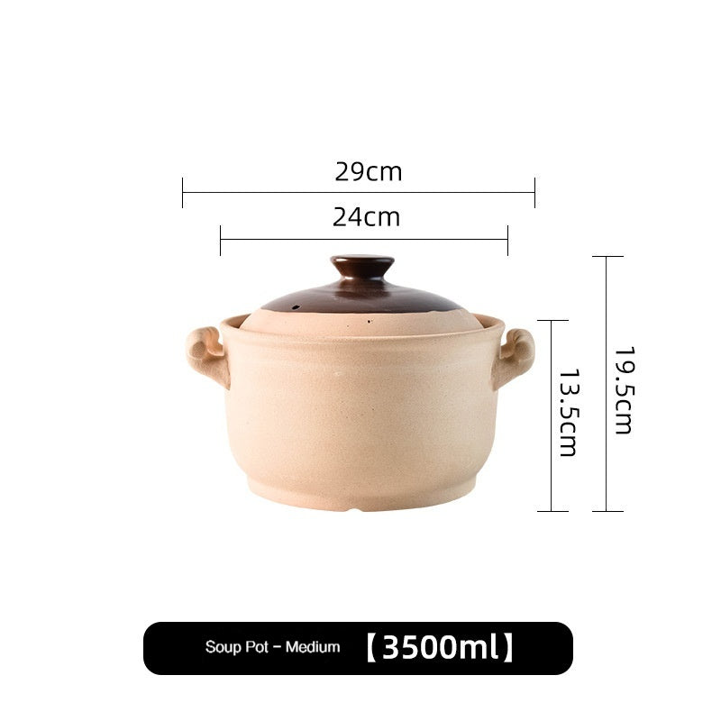 Casserole, Stew Pot, Soup Household Gas Stove Dedicated Old-Fashioned Traditional Rough Clay Clay Pot, Charcoal Stove