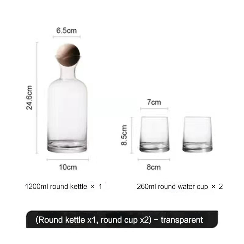Nordic Creative Heat Resistant Glass Kettle Household Drinking Cup Set, Large Capacity Living Room Juice Cup Cool Water Pot Cold Kettle