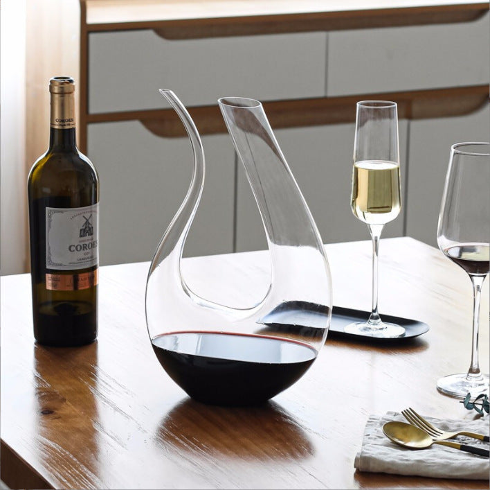 European-Style Home Crystal Glass U-Shaped Red Wine Wine Decanter, Personalized Creative Cocktail Shaker
