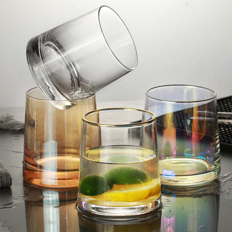 Nordic Colorful Glass, Household Whiskey Glass, Heat-Resistant Water Cup Drink Cup