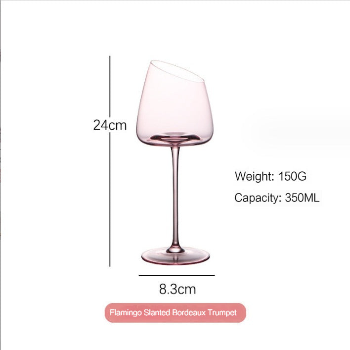 French Flamingo Red Wine Glass, Crystal Glass Goblet, Affordable Luxury Style Good-looking Wine Glass Crystal Glasses, Gift
