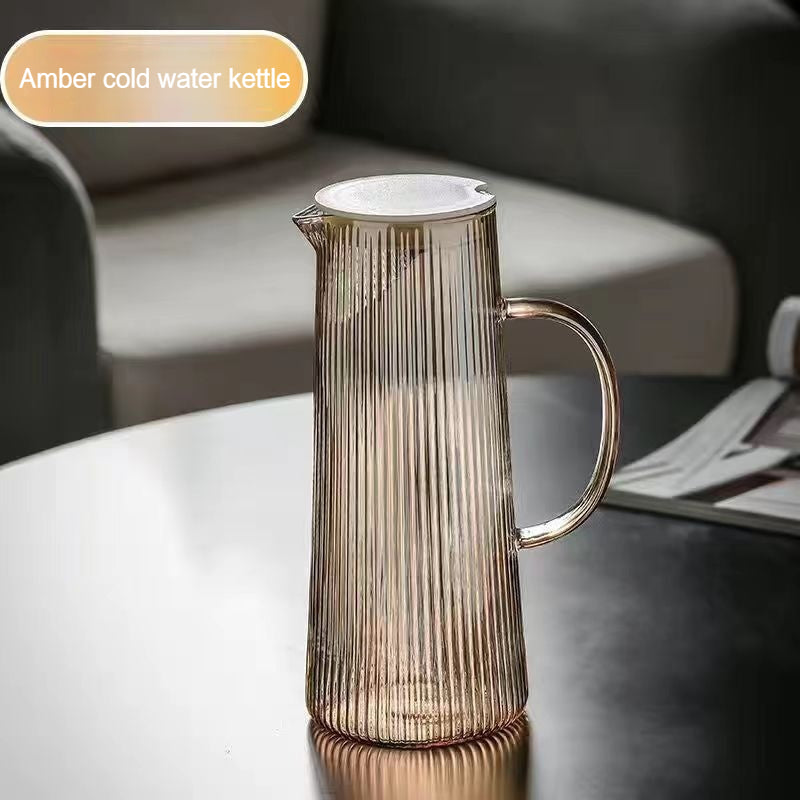Cold Water Pot Set Japanese-Style Water Pitcher Household Cold Boiled Water Cup Set Large Capacity Jug High Temperature Resistant Teapot Cup