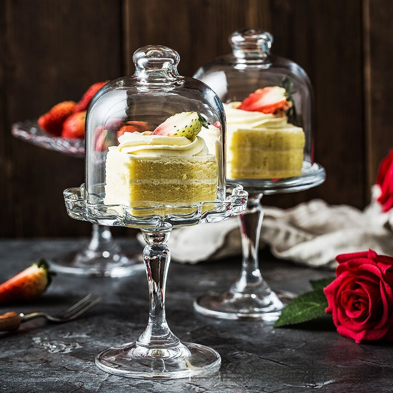 European Transparent Glass Dim Sum Plate