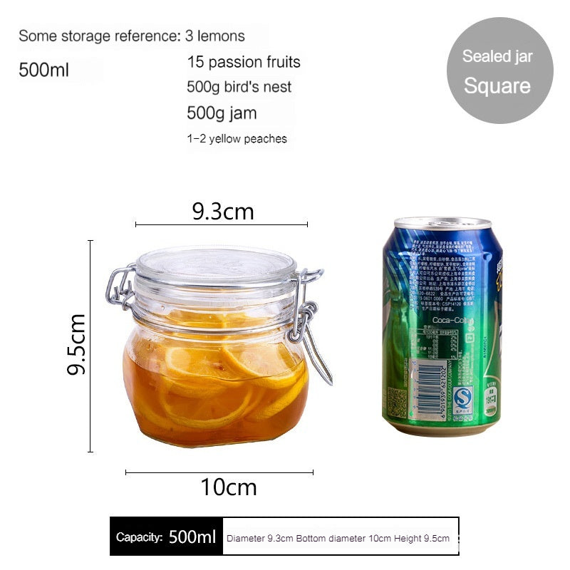 PO'MY Oli Glass Sealed Can, Wine Fermentation Jar, Green Waxberry Brewing Enzyme Fire Extinguisher Bottles, Pickled Vegetables Earthen Jar