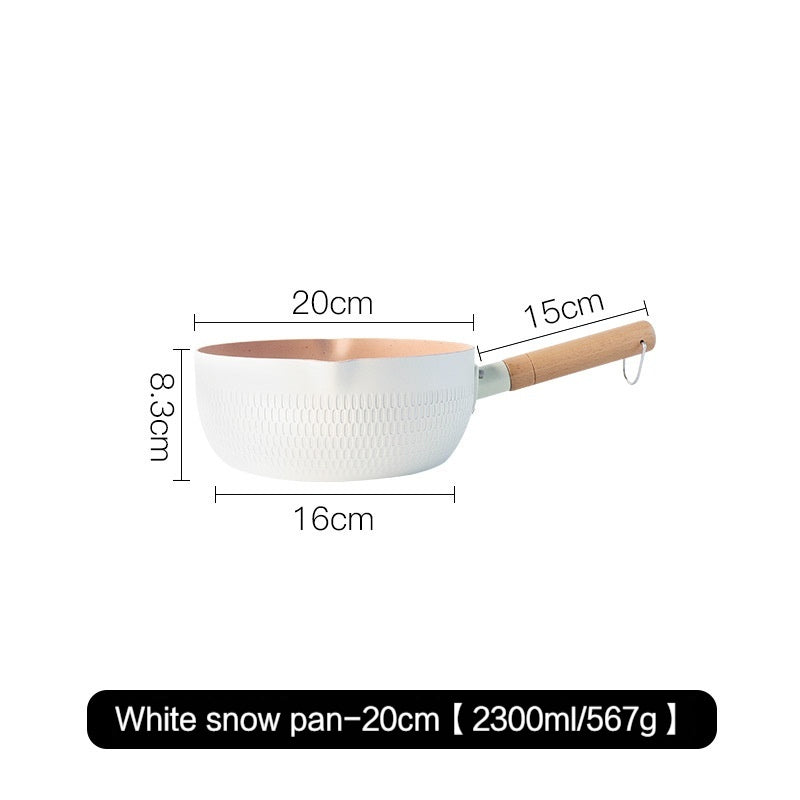 Japanese Yukihira Pan, Non-Stick Small Soup Pot, Household Induction Cooker Gas Stove Cooking Noodles Instant Noodle Pot