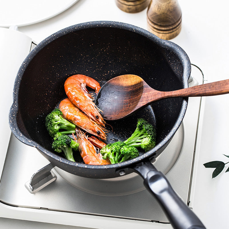 Medical Stone Non-Stick Pan, Frying Pan, Small Size Frying Pan Induction Cooker Special Use, Gourmet Japanese Style